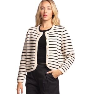 Abercrombie & Fitch Striped Tweed Cardigan Jacket XL NWT $140 Blazer Style